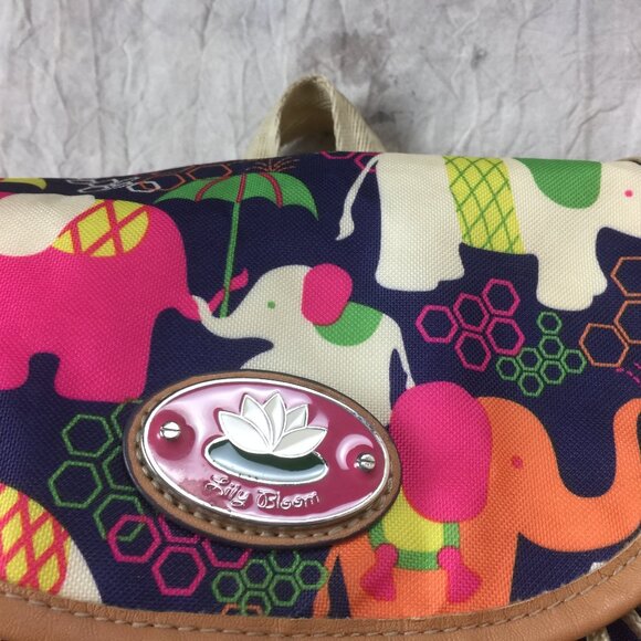 Adorable Lily Bloom Elephant Print Mini Backpack Nice Used Condition 🐘 - Picture 12 of 14
